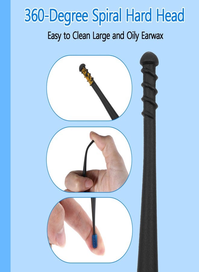 WY LIGHTING LEVEL مجموعة أدوات إزالة شمع الأذن Q-Grips - أداة حلزونية لإزالة شمع الأذن، 6 قطع قابلة لإعادة الاستخدام، منظف أذن آمن، أداة تنظيف الأذن برأس مرن مزدوج الجوانب، مجموعة أدوات إزالة شمع الأذن للأطفال والكبار - Image 3